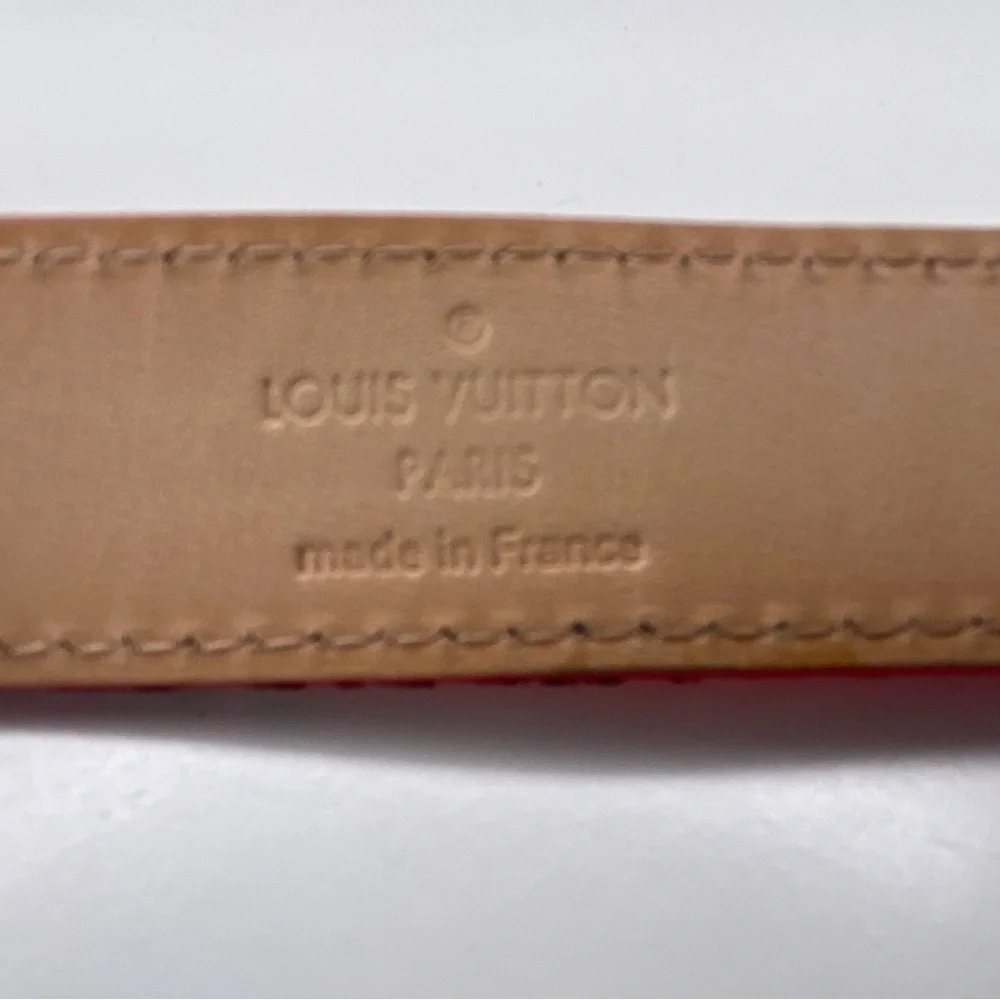 Louis Vuitton Belt Pink Patent Leather Belt